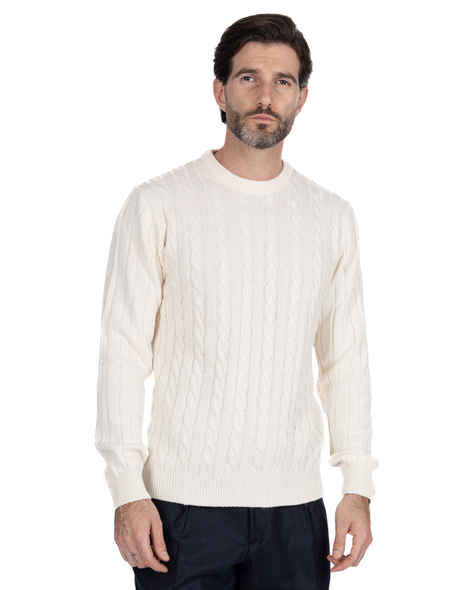 Collier ras du cou Tambora avec tresses crème