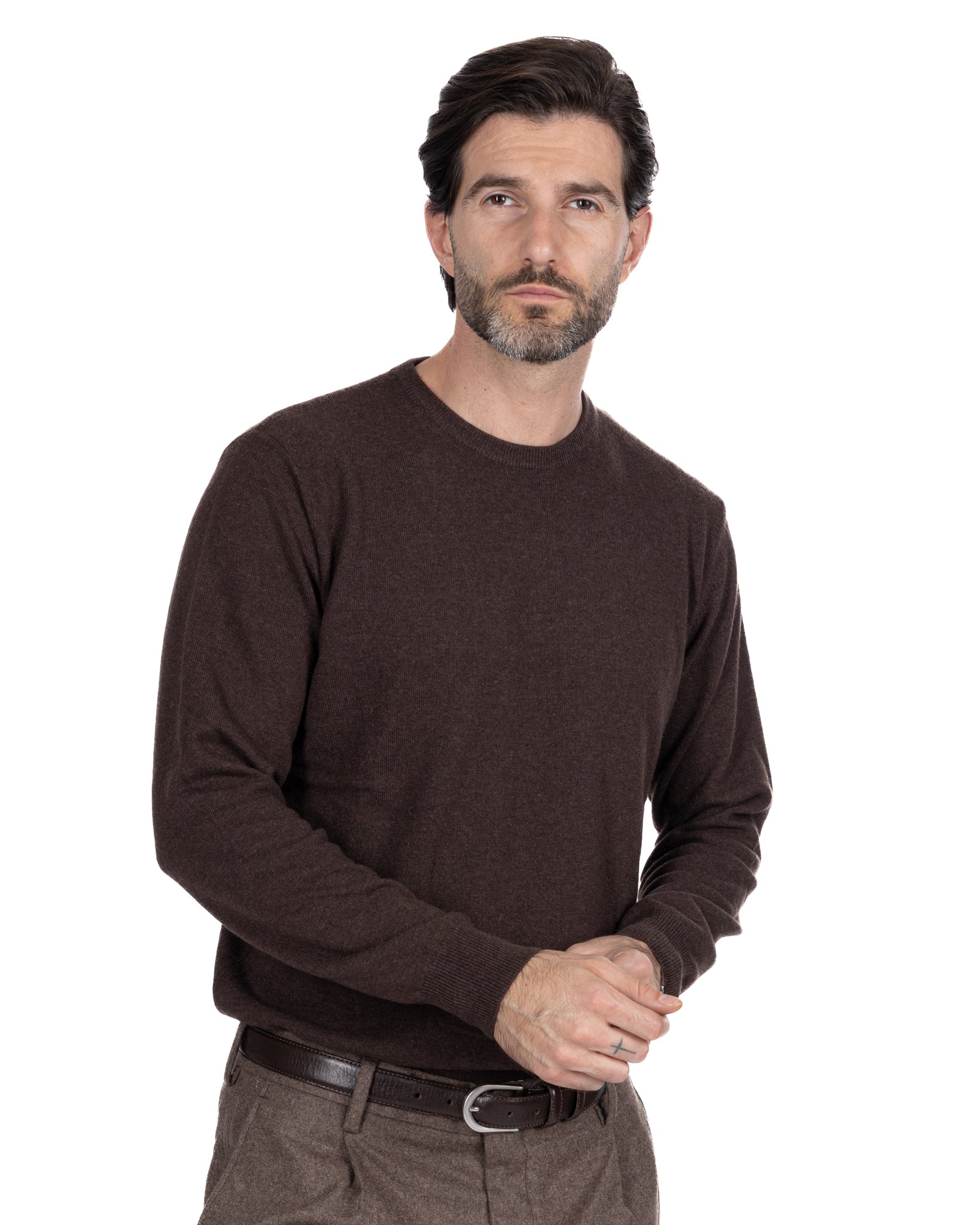 Dustin crewneck in dark cashmere blend