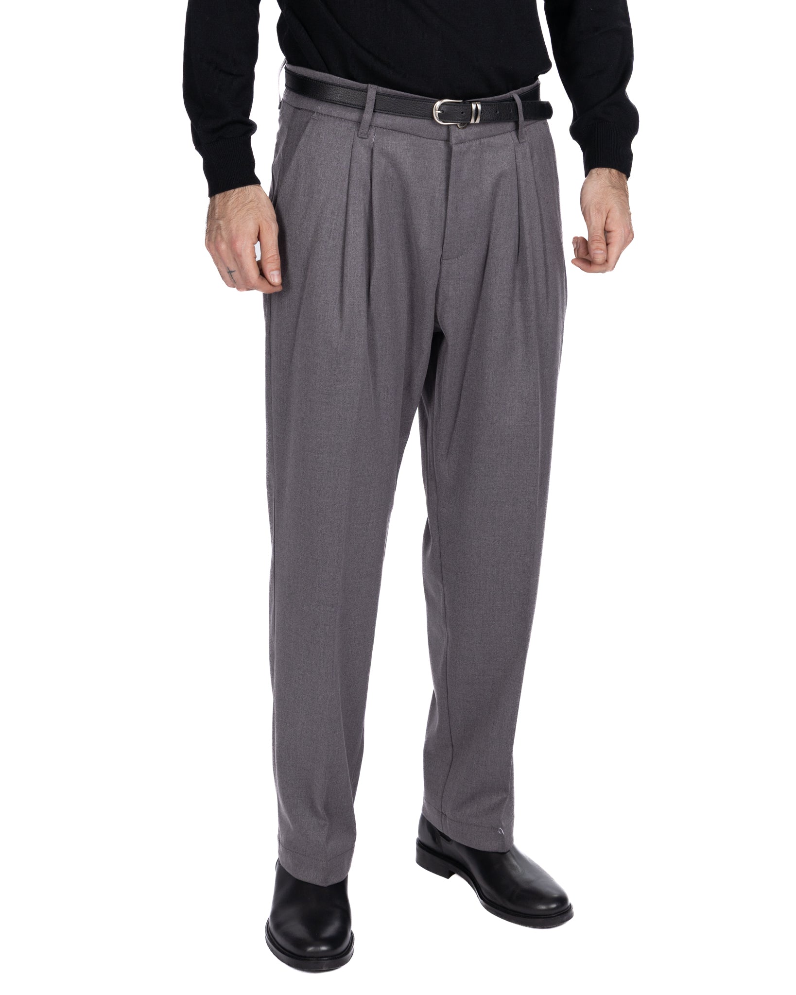 Kevin wide trousers in anthracite