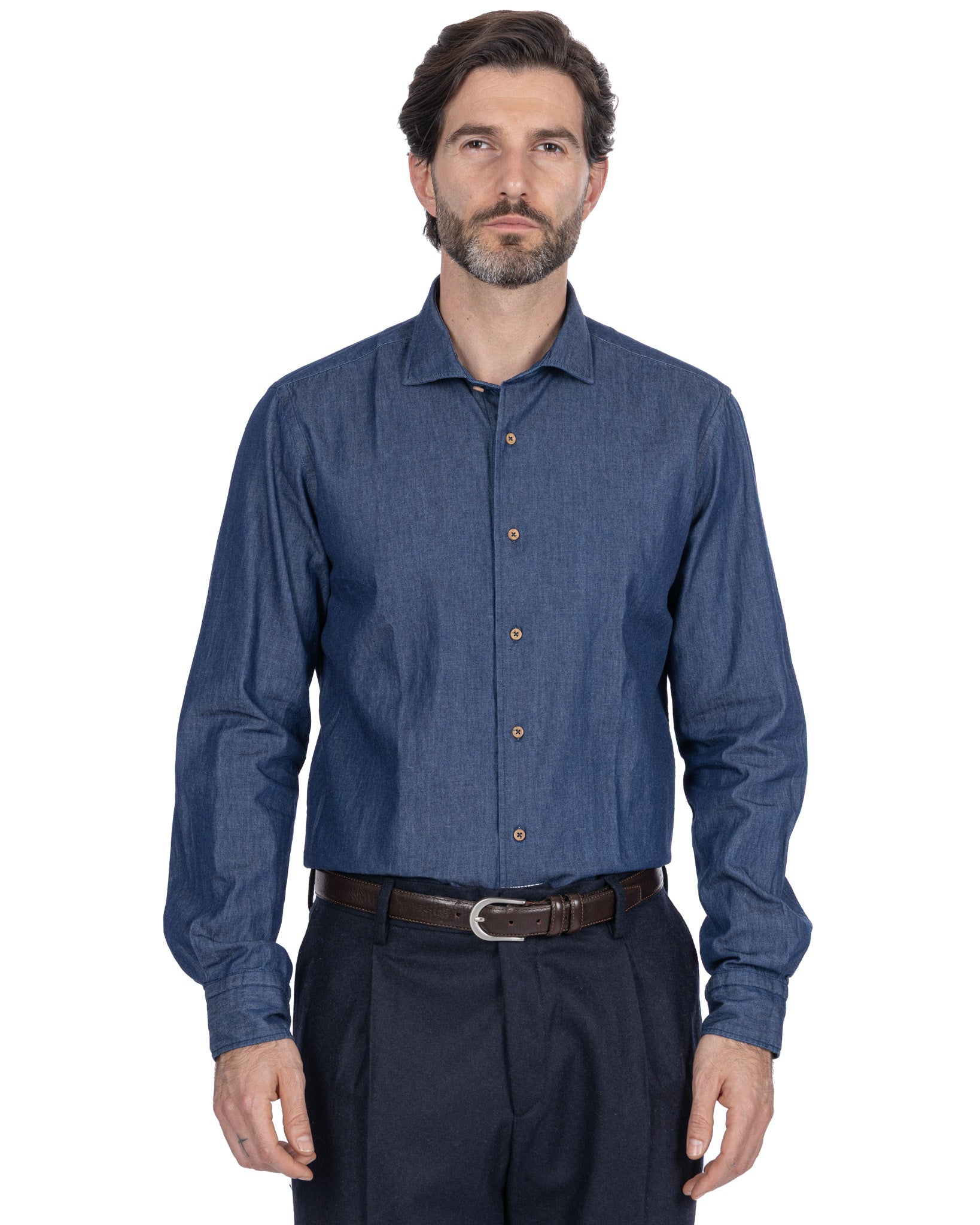 Mark camicia jeans lavaggio zero