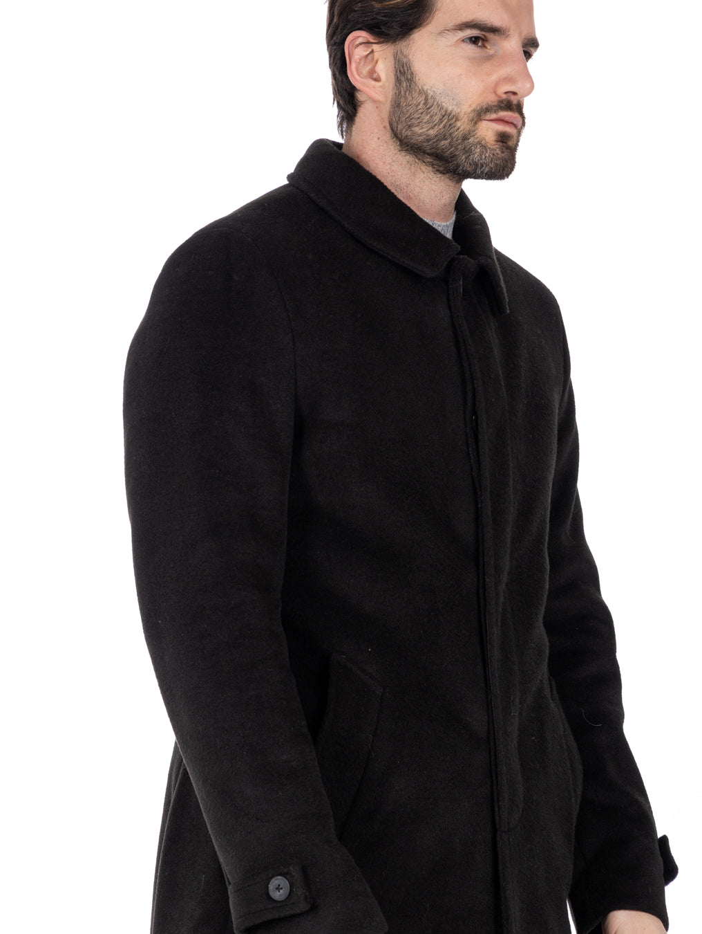 Jean - black single-breasted coat