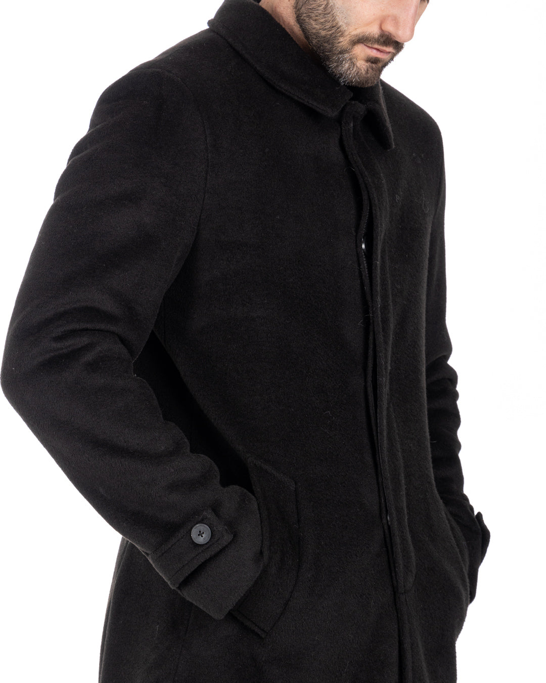 Jean - black single-breasted coat