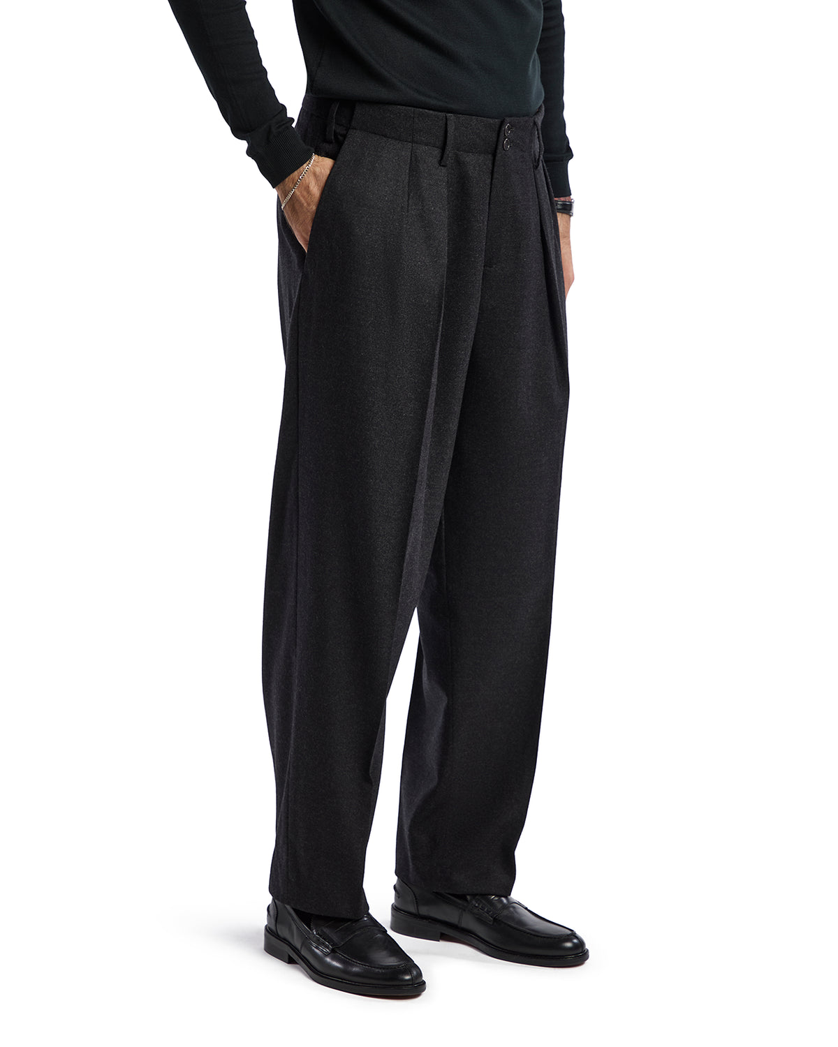 Drago anthracite flannel Rugby over trousers