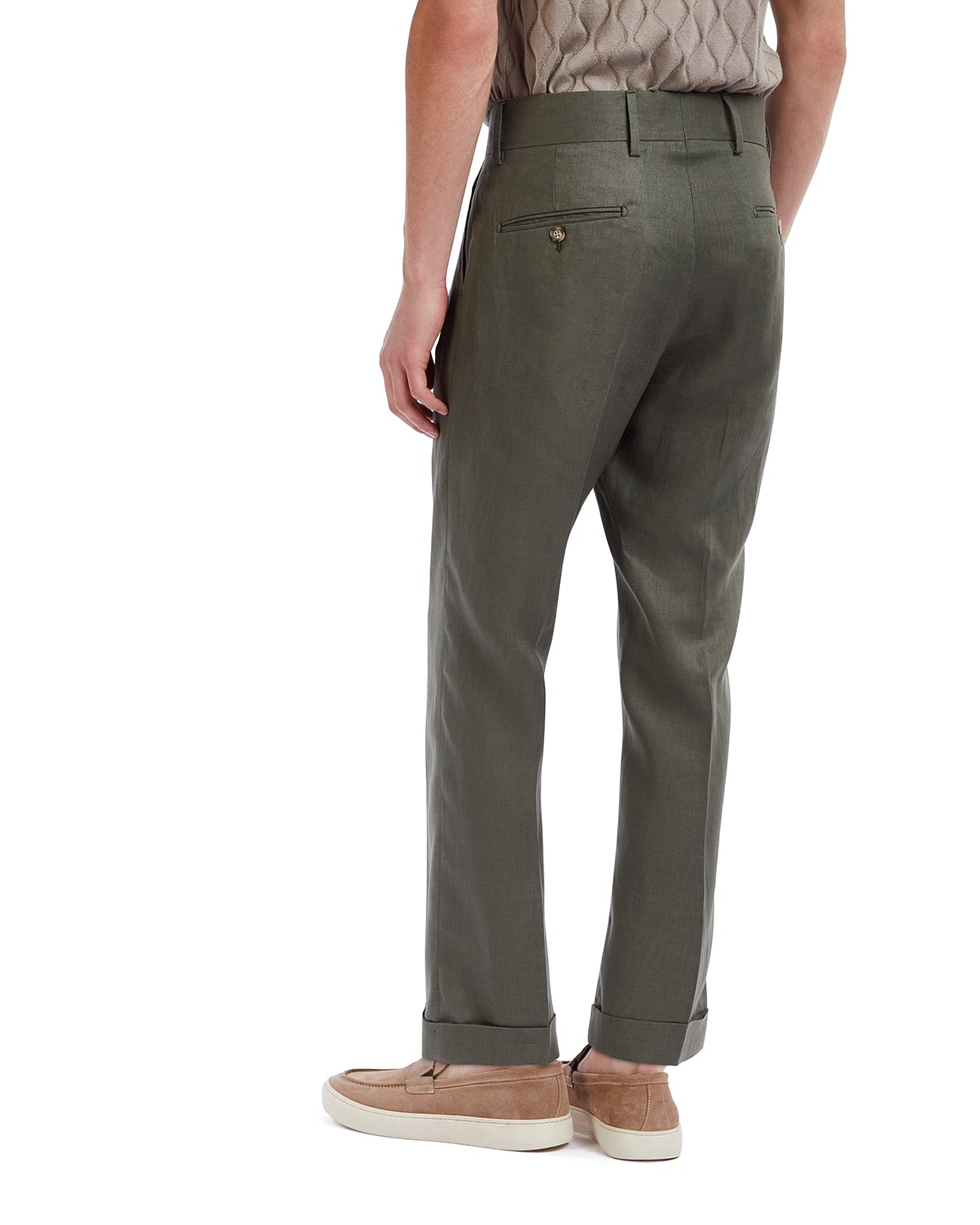 Cargese trousers in pure military linen