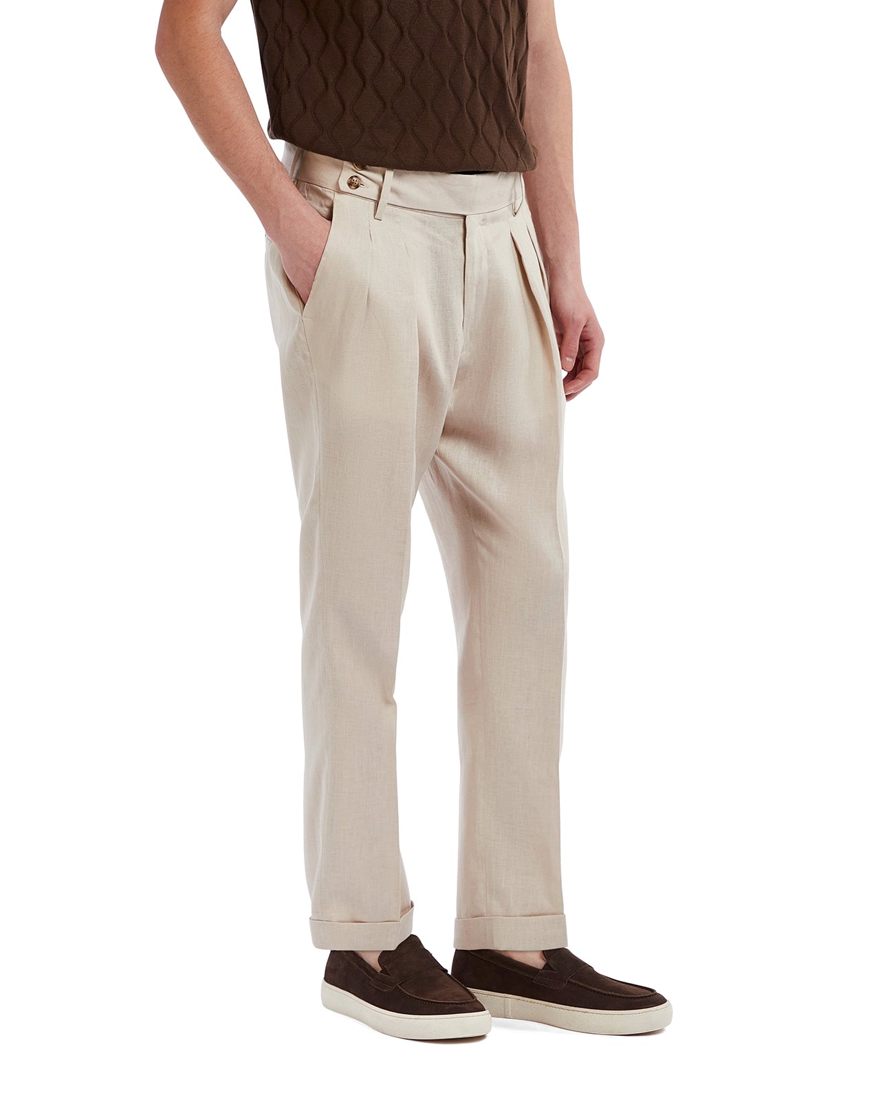 Cargese trousers in pure linen string