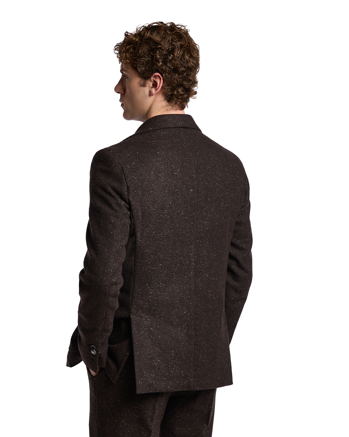 Pepe mottled dark brown jacket