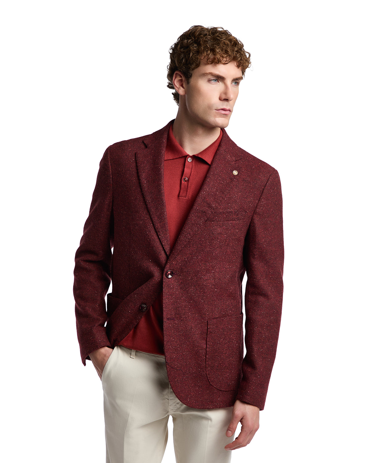 Pepe melange burgundy jacket