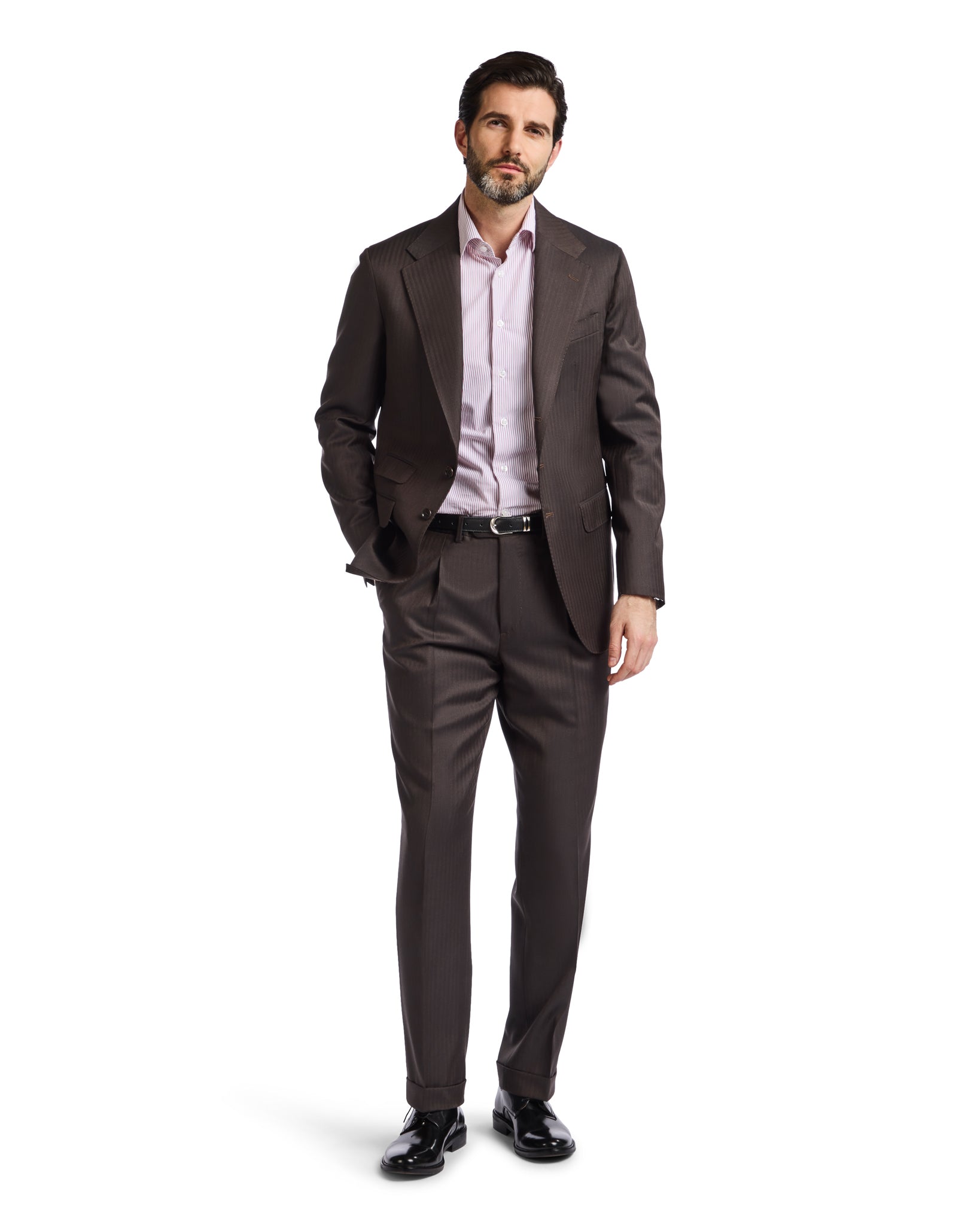 Perennial Vitale Barberis Canonico dark herringbone dress