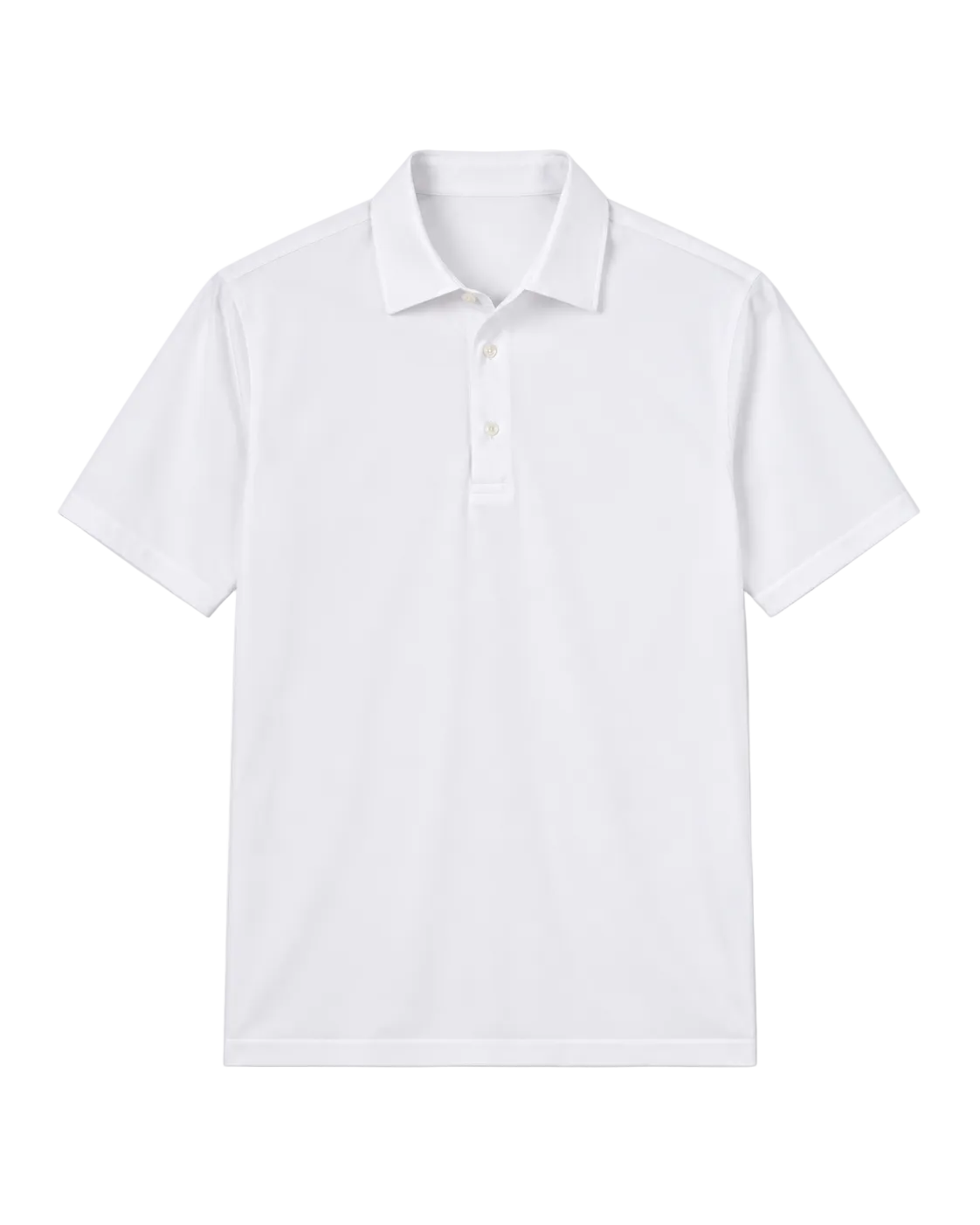 Arnold white travel fabric polo shirt