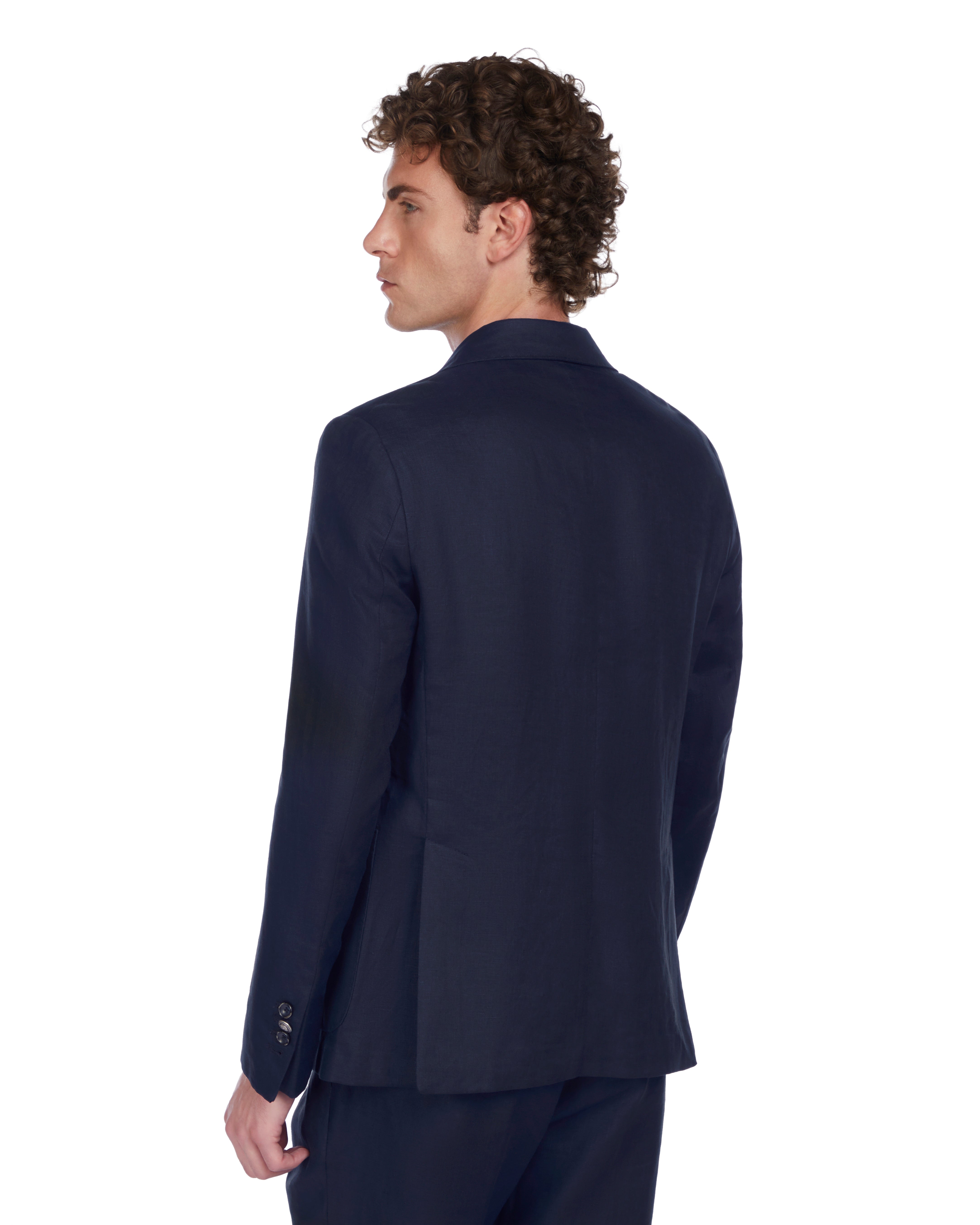 Giacca Rasiglia in puro lino blu