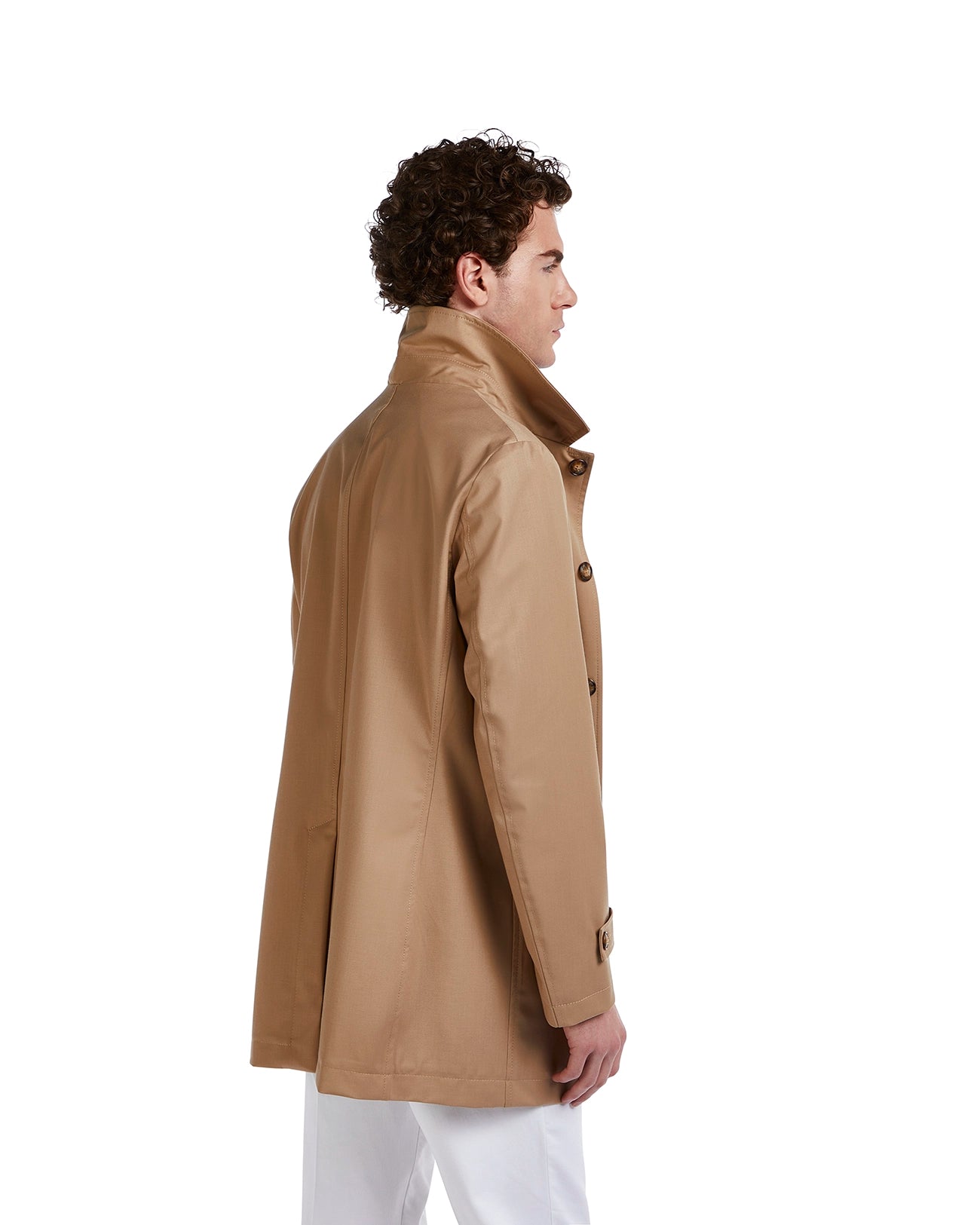 Unlined beige Mantova trench coat
