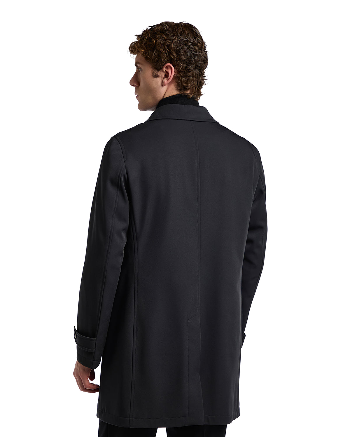 Tyler Technical Quilted Trench Coat in Black