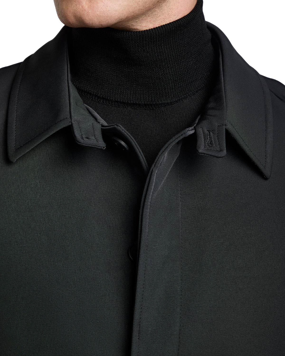 Tyler Technical Quilted Trench Coat in Black