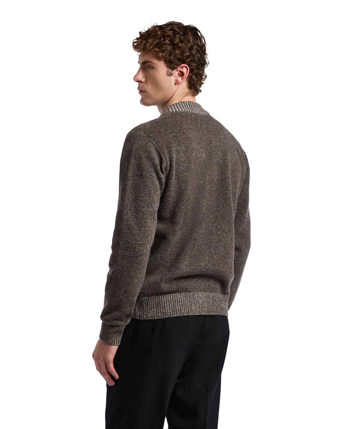 Brown bouclé Vanisé cardigan