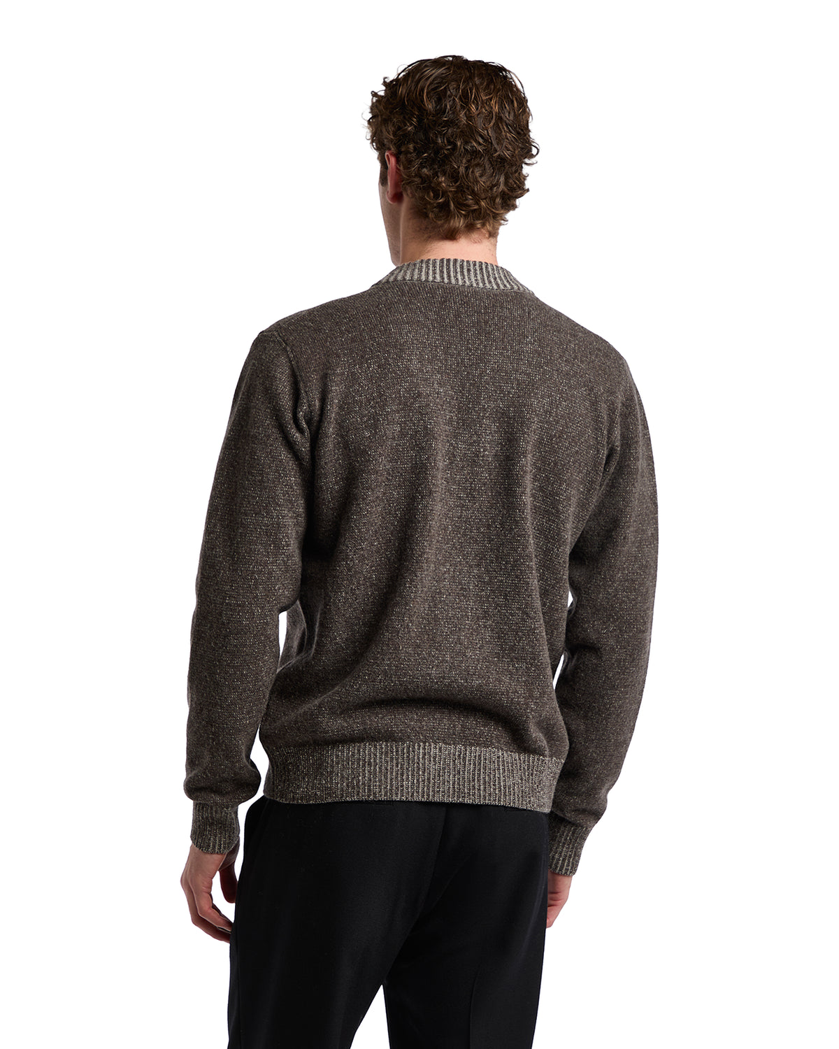 Brown bouclé Vanisé cardigan