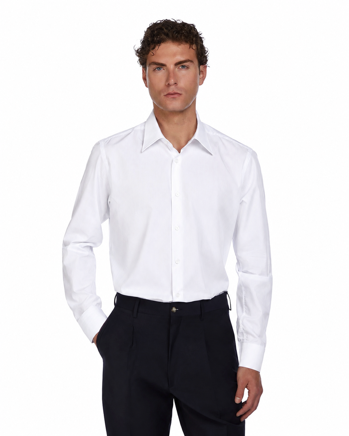 Heckler White Cotton Poplin Shirt 