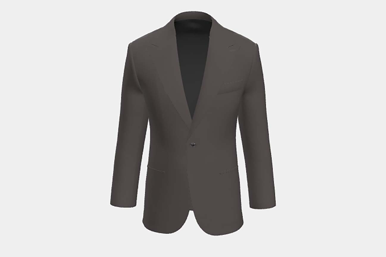 Brown 150s wool and silk tailored jacket Caccioppoli