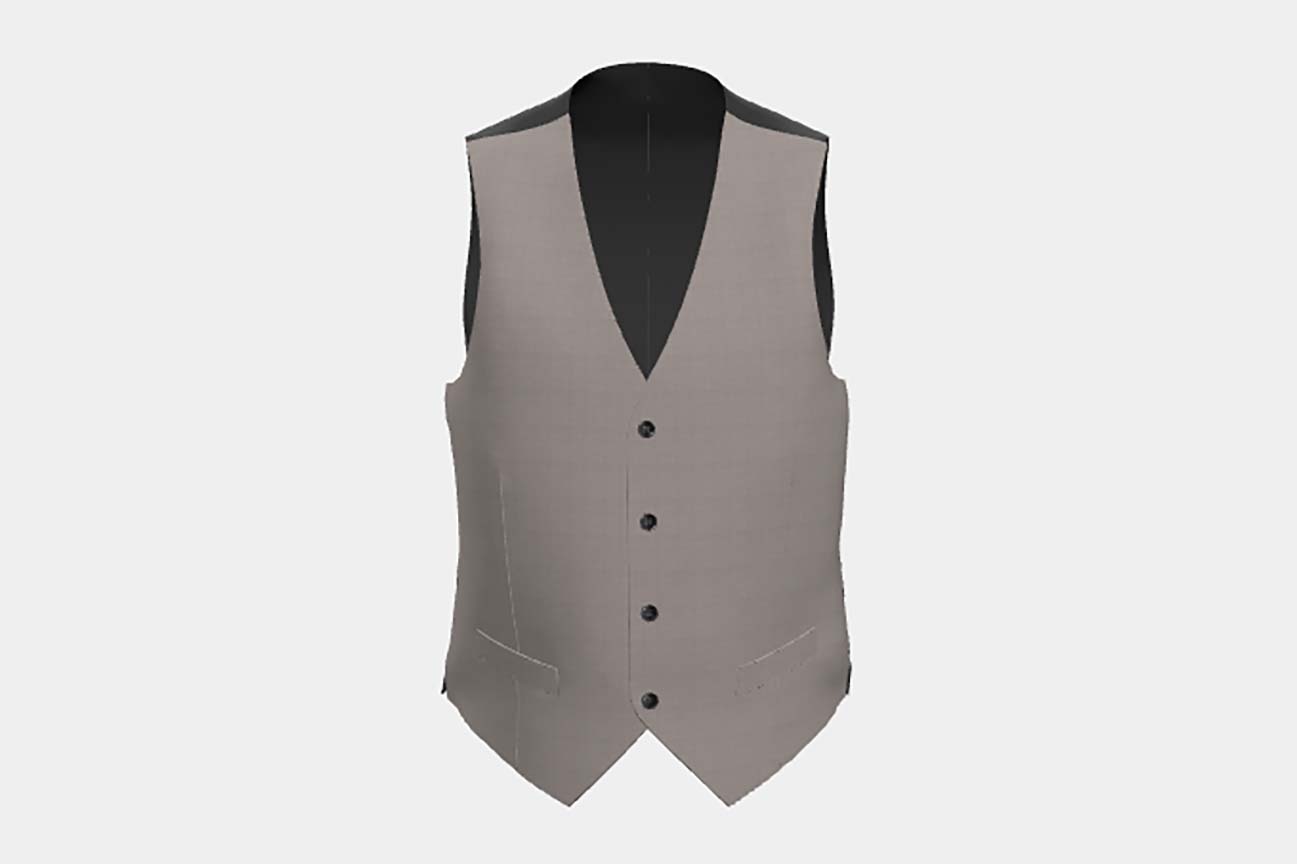 Loro Piana beige 150s wool tailored waistcoat