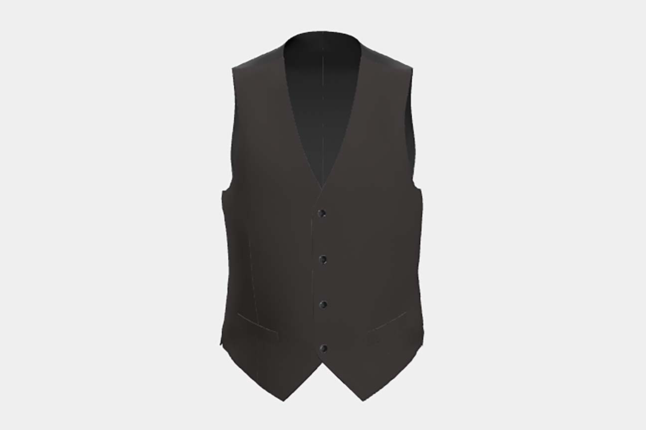 Gilet tailleur en laine violet années 150 Loro Piana