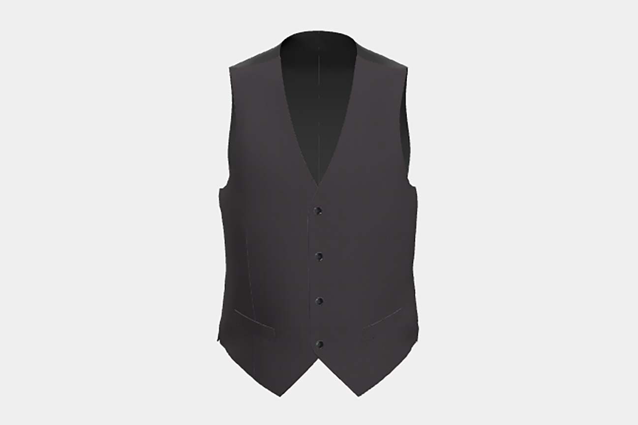 Gilet en laine Prince de Galles des années 130 sur mesure violet Caccioppoli