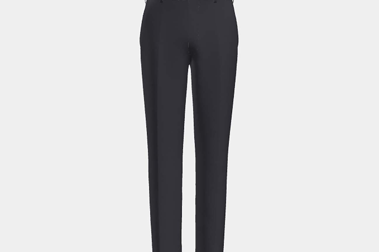 Pantalone su misura lana 120s blu Canonico