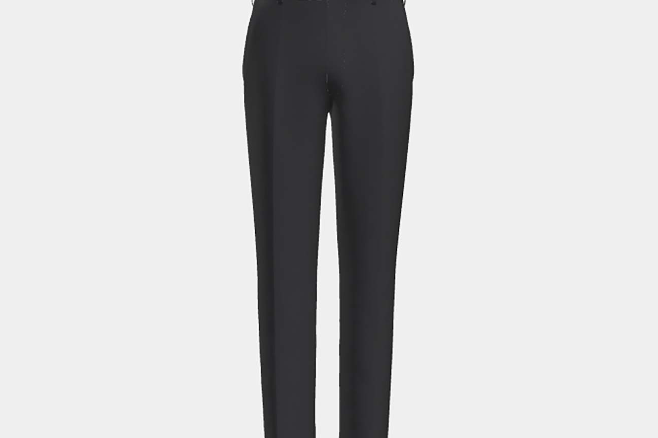 Pantalone su misura lana 120s blu Canonico