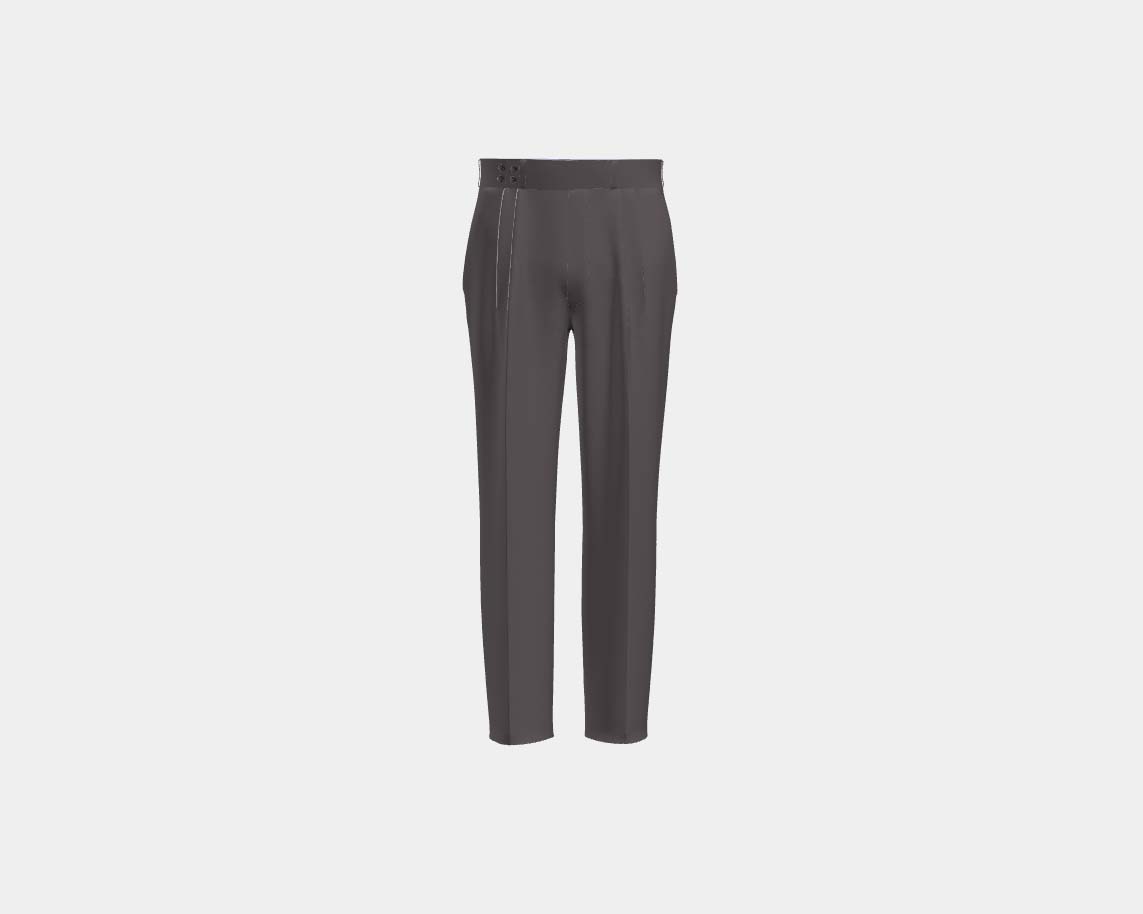 Beige 130s wool tailored trousers with band Caccioppoli