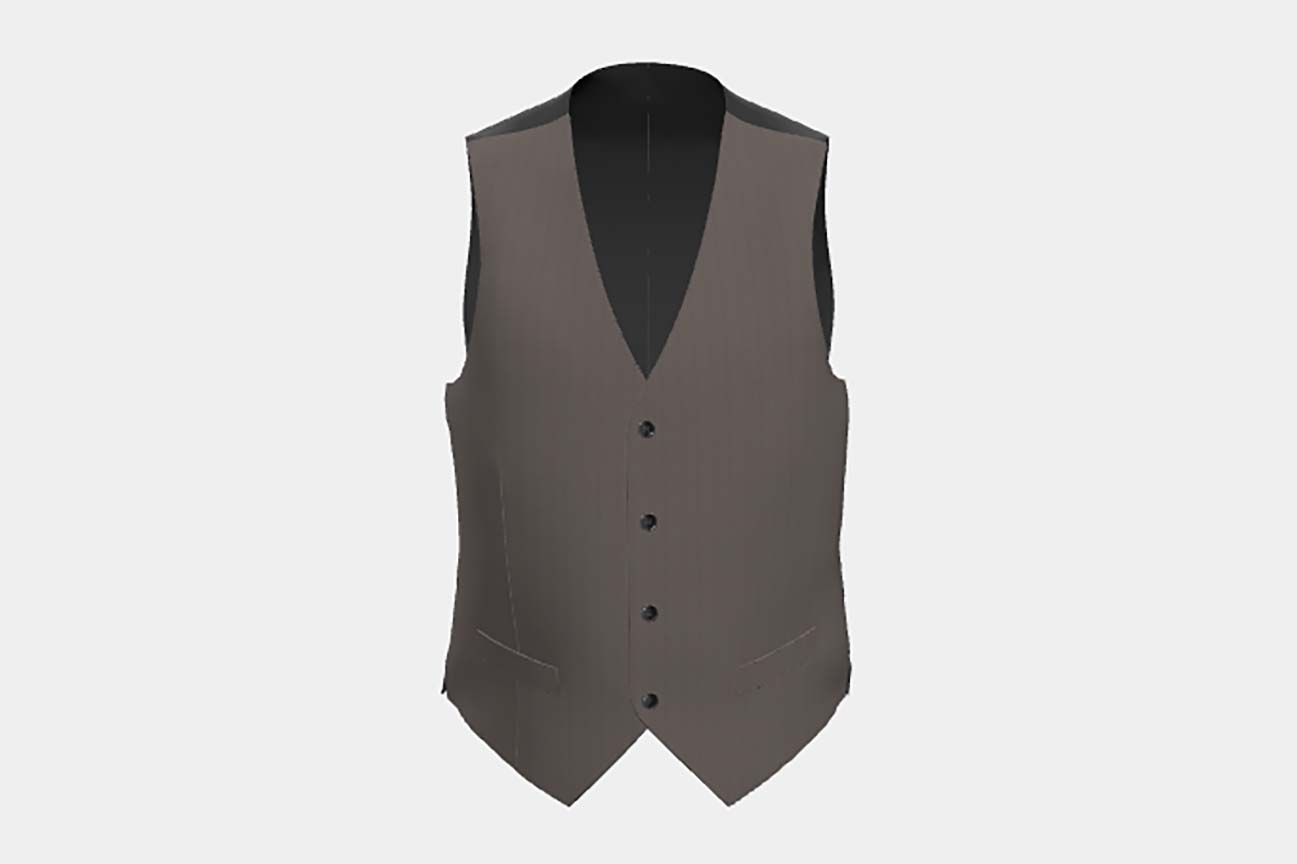 Gilet tailleur en laine et soie beige années 150 Caccioppoli