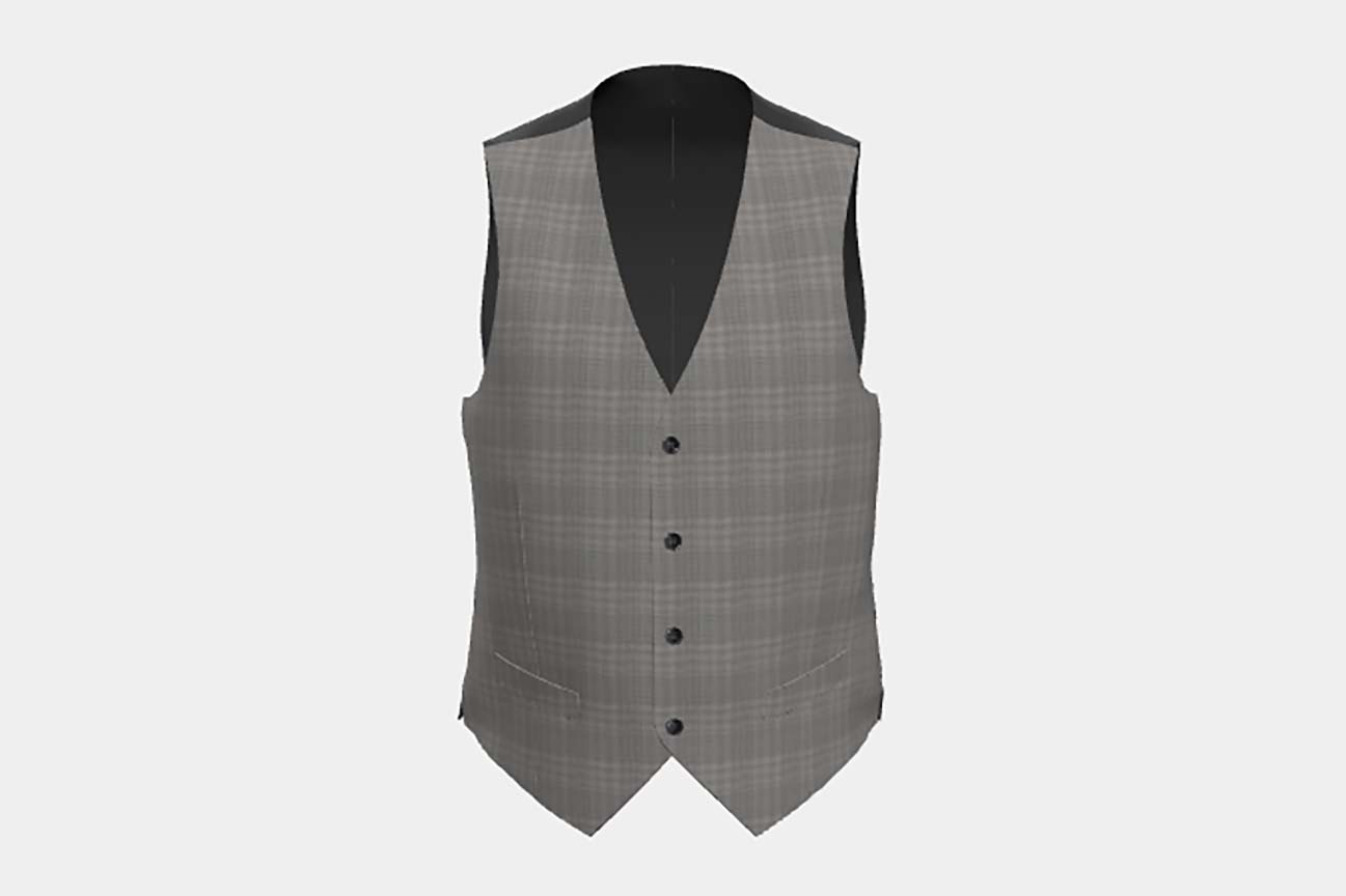 Gilet en laine et soie noir sur mesure des années 150 Caccioppoli