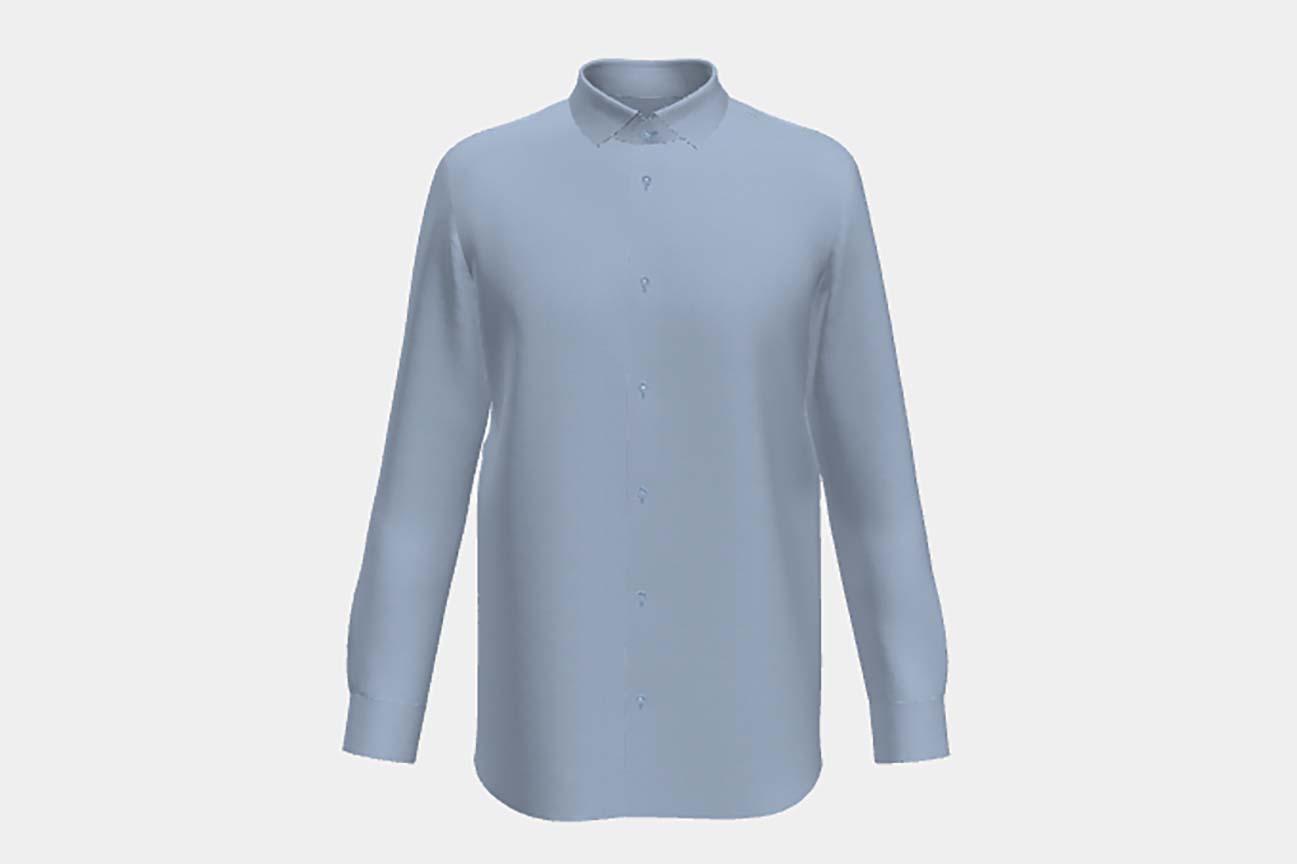 Chemise tailleur en lin et coton gris clair