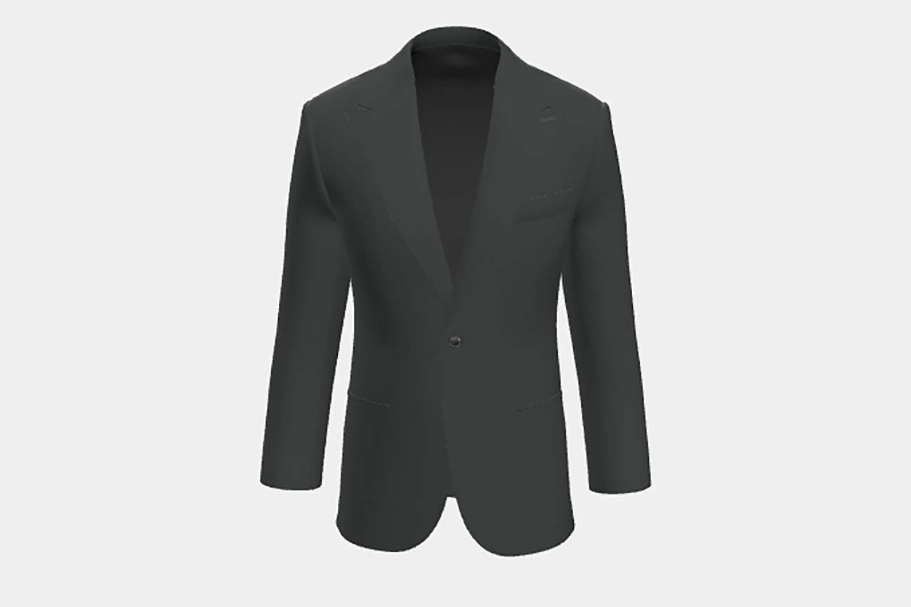 Made to measure 150s green wool and silk jacket Caccioppoli