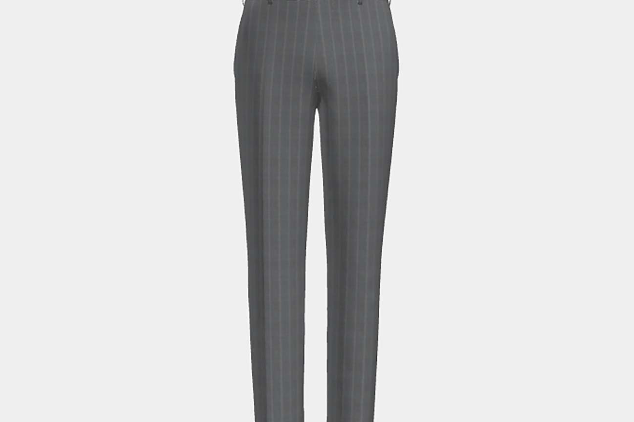 Pantalone su misura lana 120s grigio Canonico