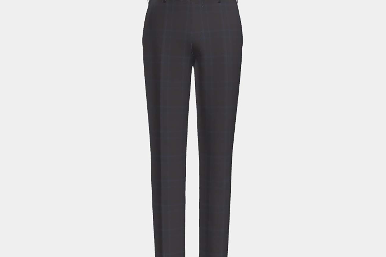 Pantalone su misura lana 130s finestrato marrone Caccioppoli