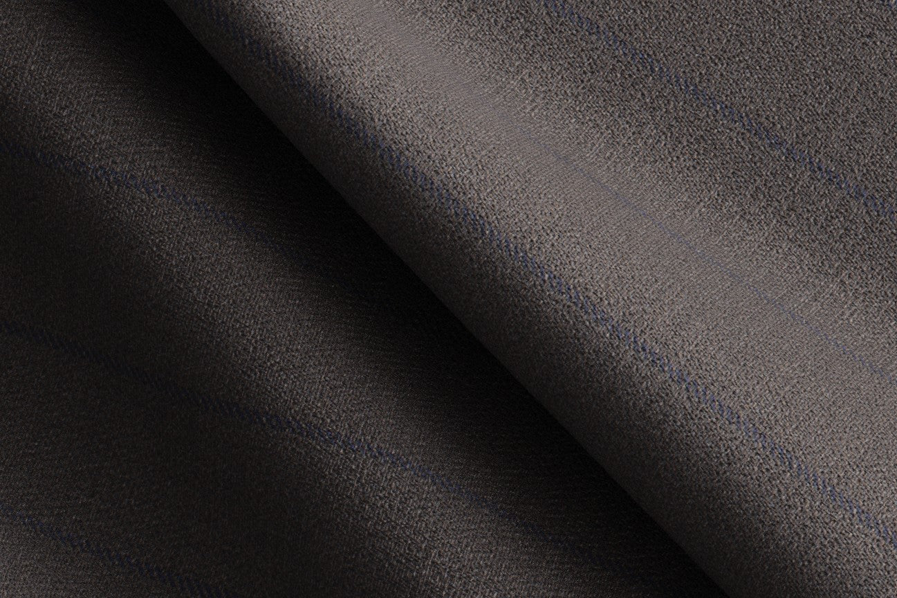 Brown pinstriped 130s wool tailored jacket Caccioppoli