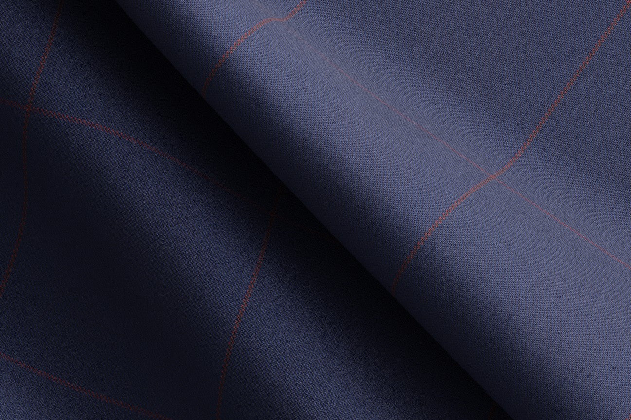 Tailored 130s wool jacket with blue window Caccioppoli