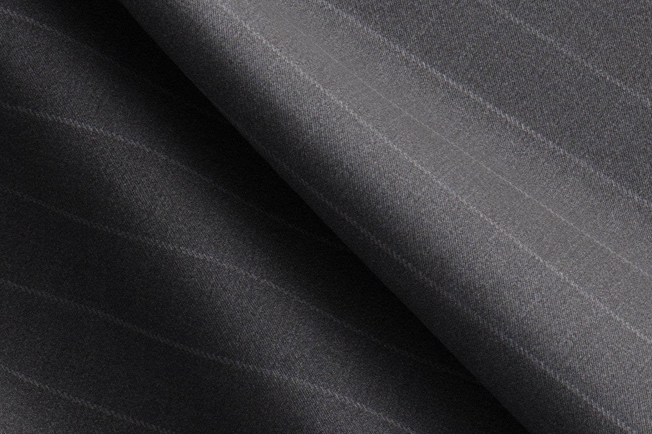 Canonico gray 110s wool tailored trousers with band