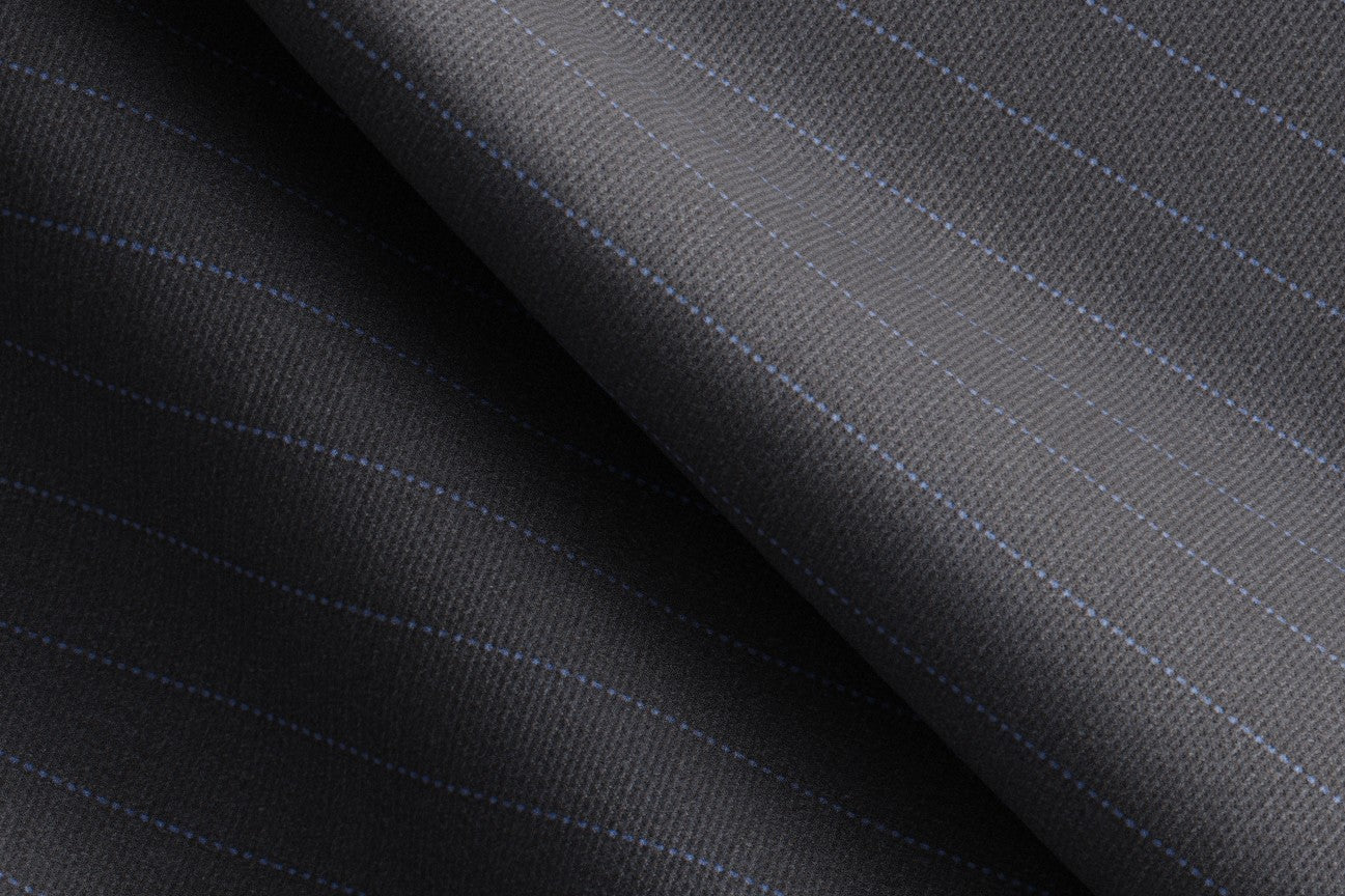 Gray pinstriped 130s wool tailored jacket Caccioppoli