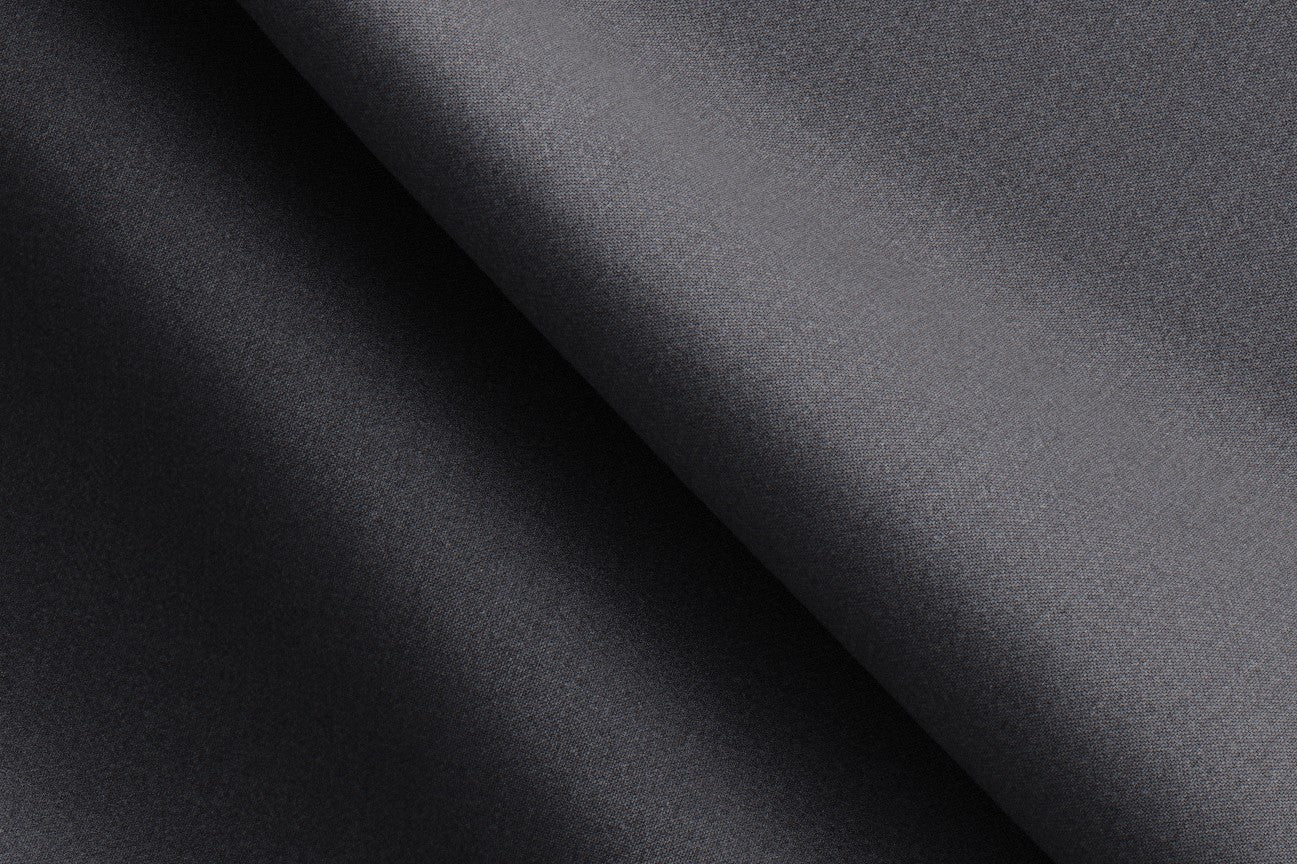 Loro Piana gray 150s wool tailored trousers with band