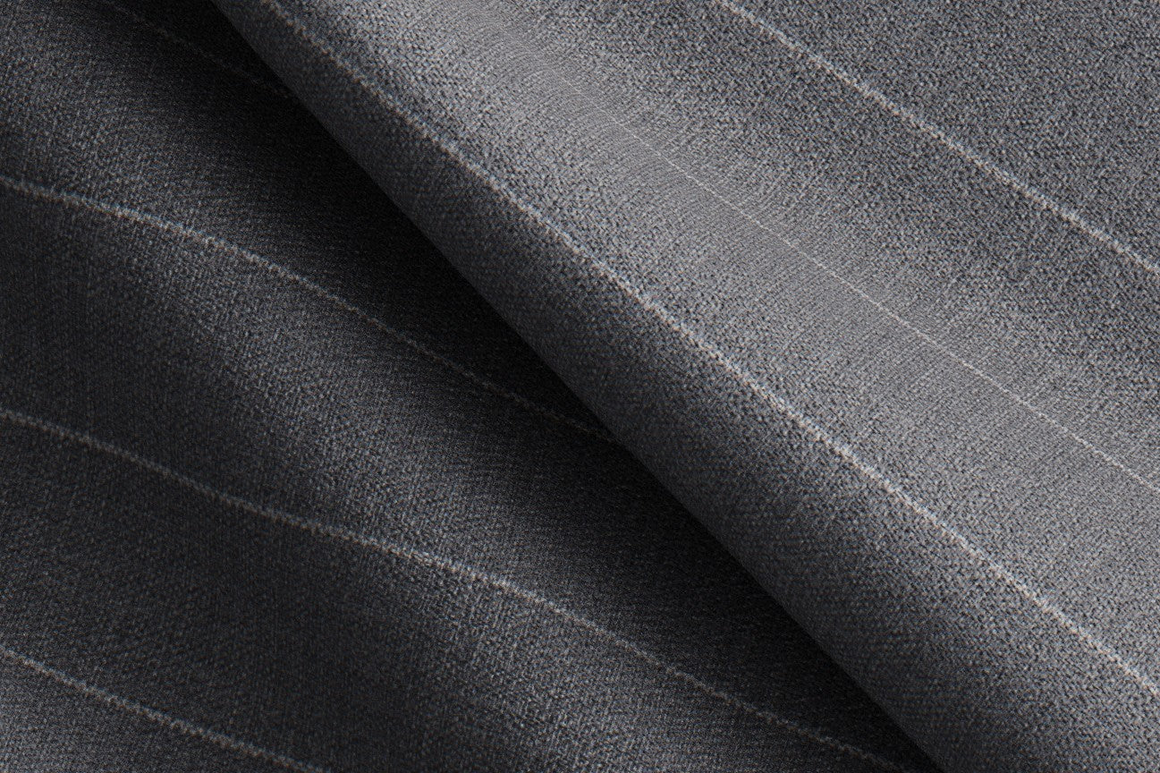 Canonico gray 120s wool tailored trousers with band