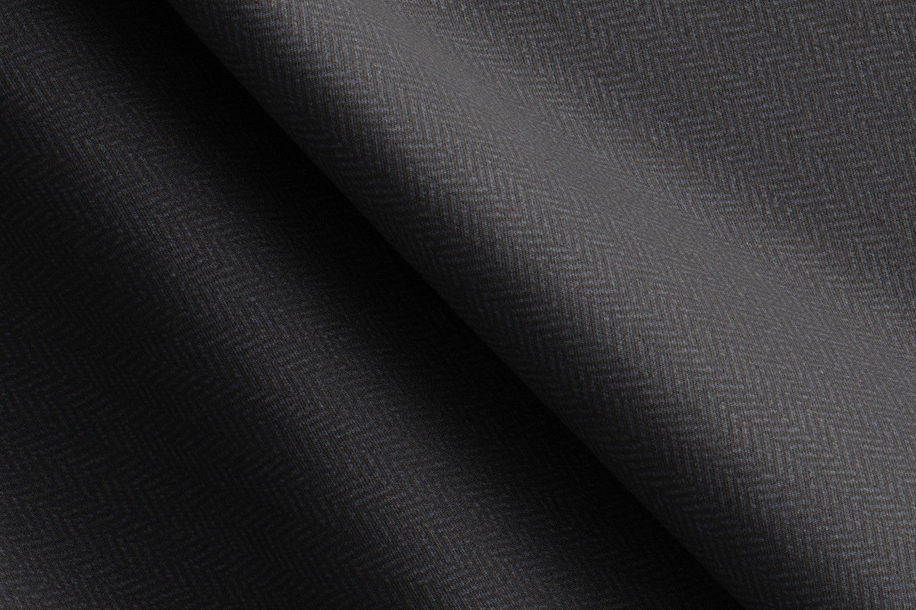 Pantalone con fascia su misura lana 130s spigato grigio Caccioppoli
