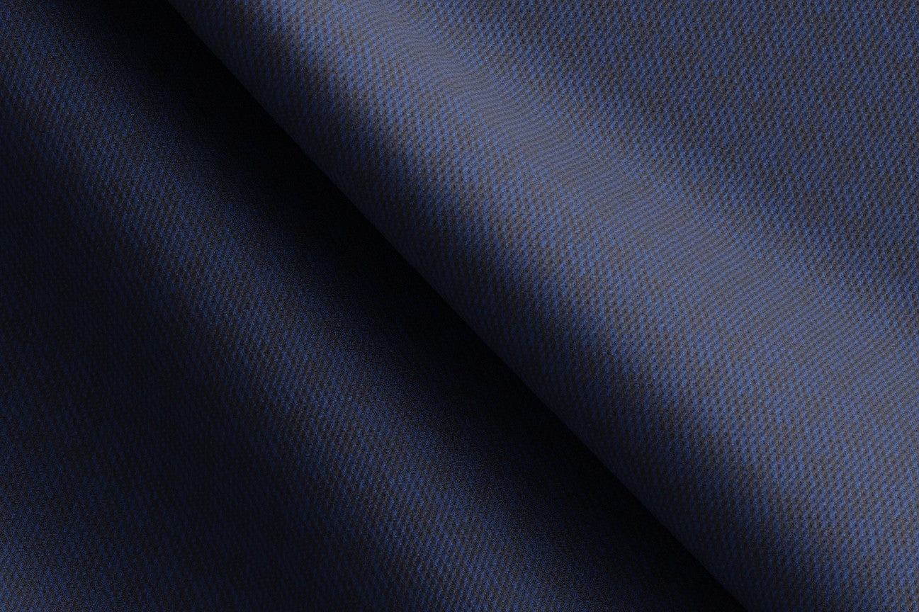 Tailored suit in 130s blue houndstooth wool Caccioppoli