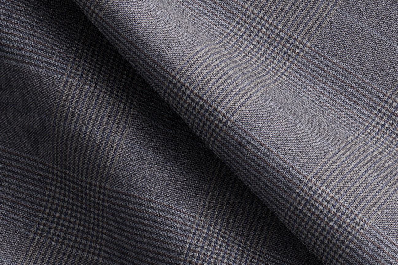 Made to measure wool and silk jacket 150s gray Caccioppoli