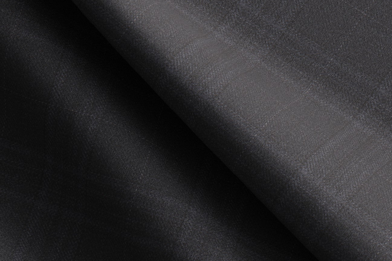 Pantalone con fascia su misura lana 150s grigio Loro Piana