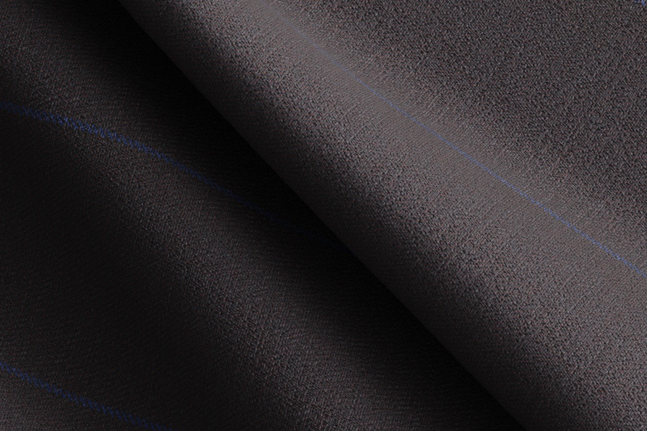 Gilet tailleur en laine marron à fines rayures des années 130 Caccioppoli