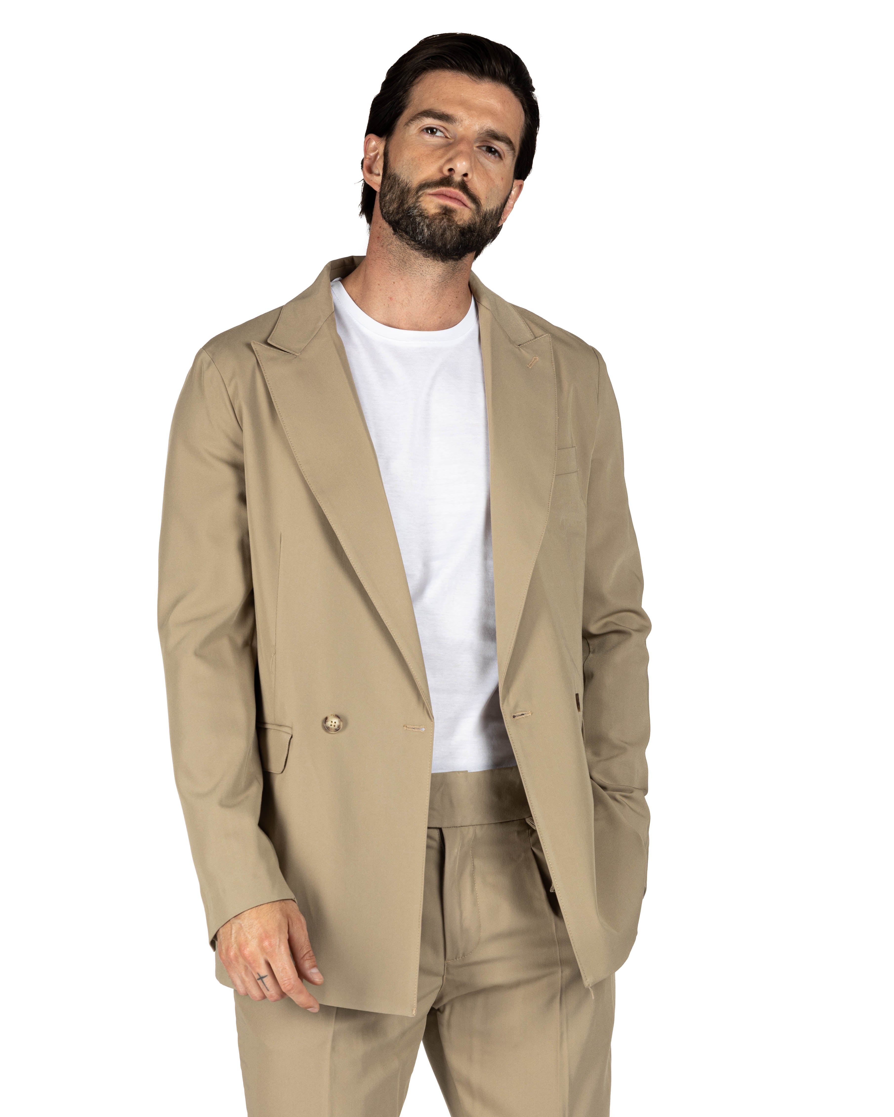 Italian 2.0 - beige double-breasted jacket