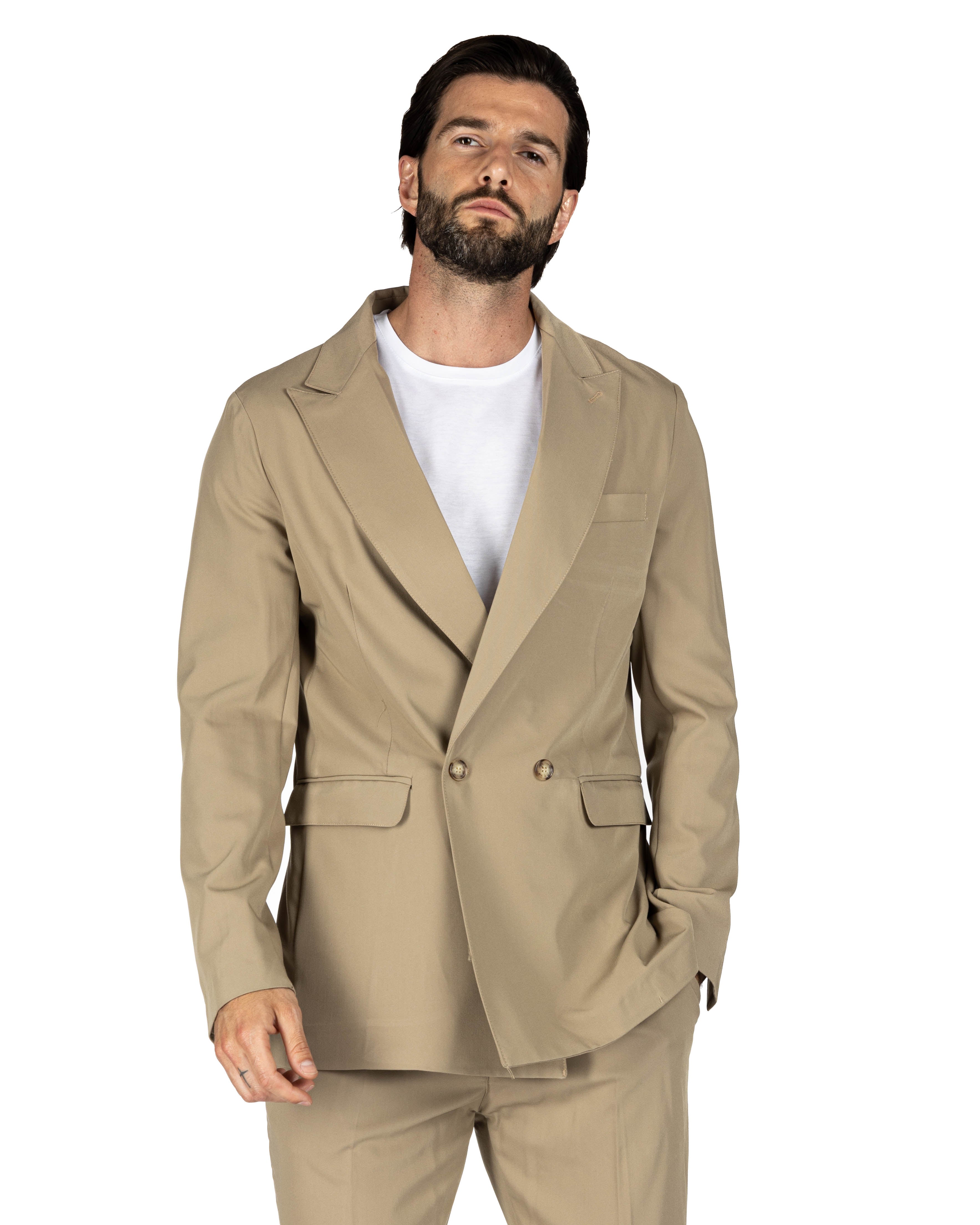 Italian 2.0 - beige double-breasted jacket