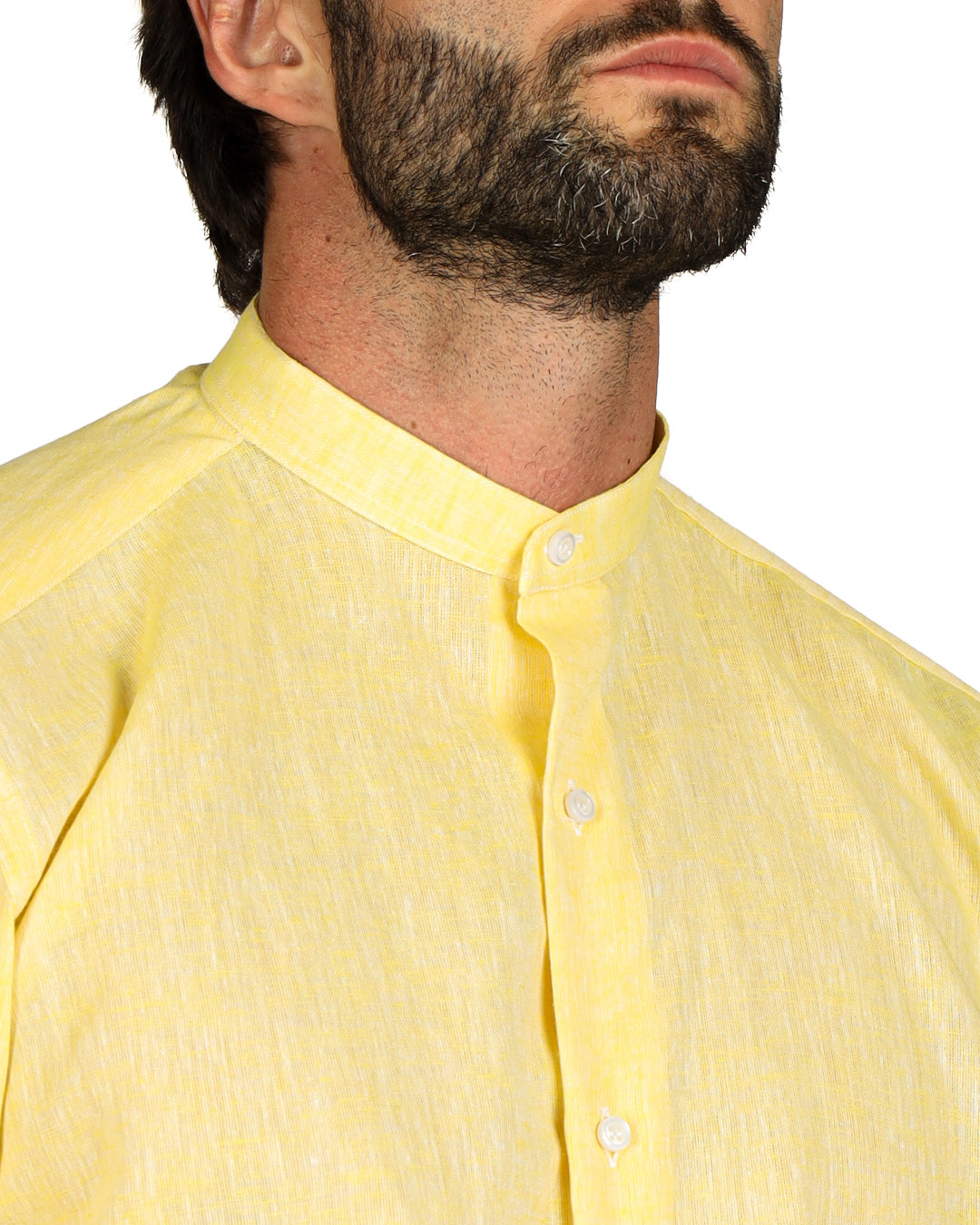 Positano - Yellow linen Korean shirt