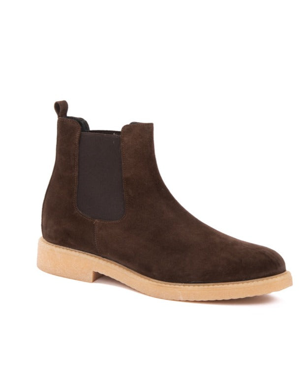 Eagle - crepe bottom ankle boot in dark brown suede