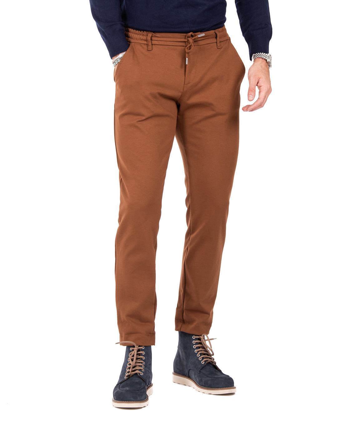 Mustang - tobacco milan stitch trousers