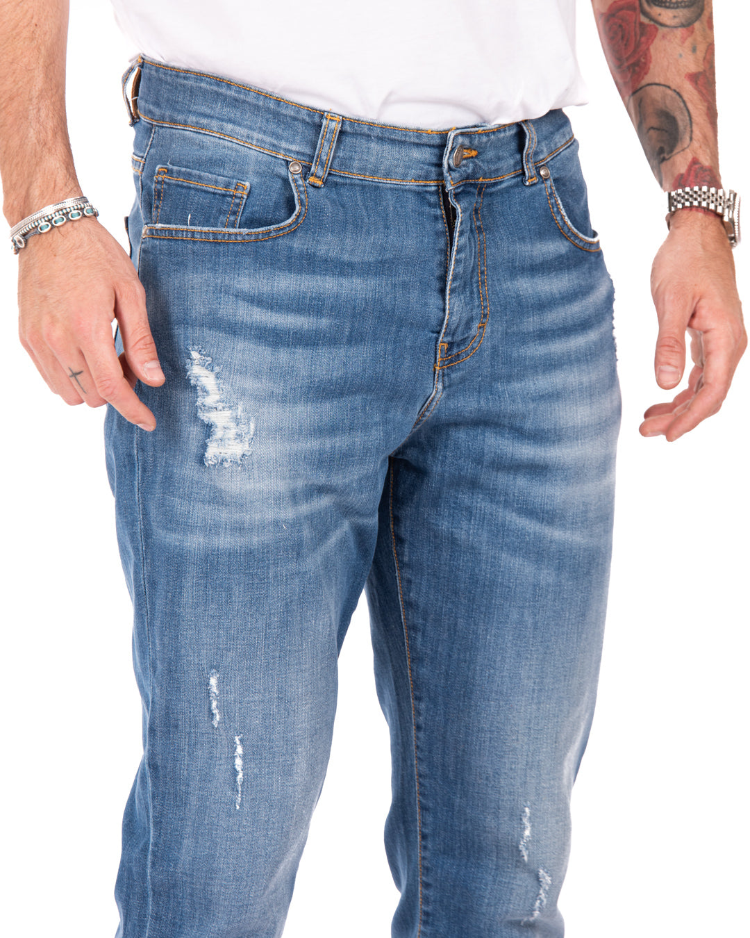 Main - classic light wash skinny jeans